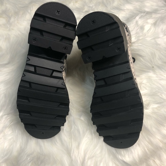 NWT Madden Girl - Black Snake Print Faux Leather Combat Boots - Picture 6 of 6